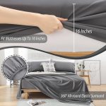Size, 1800 Series Microfiber Cooling , Breathable & Hypoallergenic 4 Pieces Luxury Soft Sheet Set, Mattress Fitted up... - Image 5