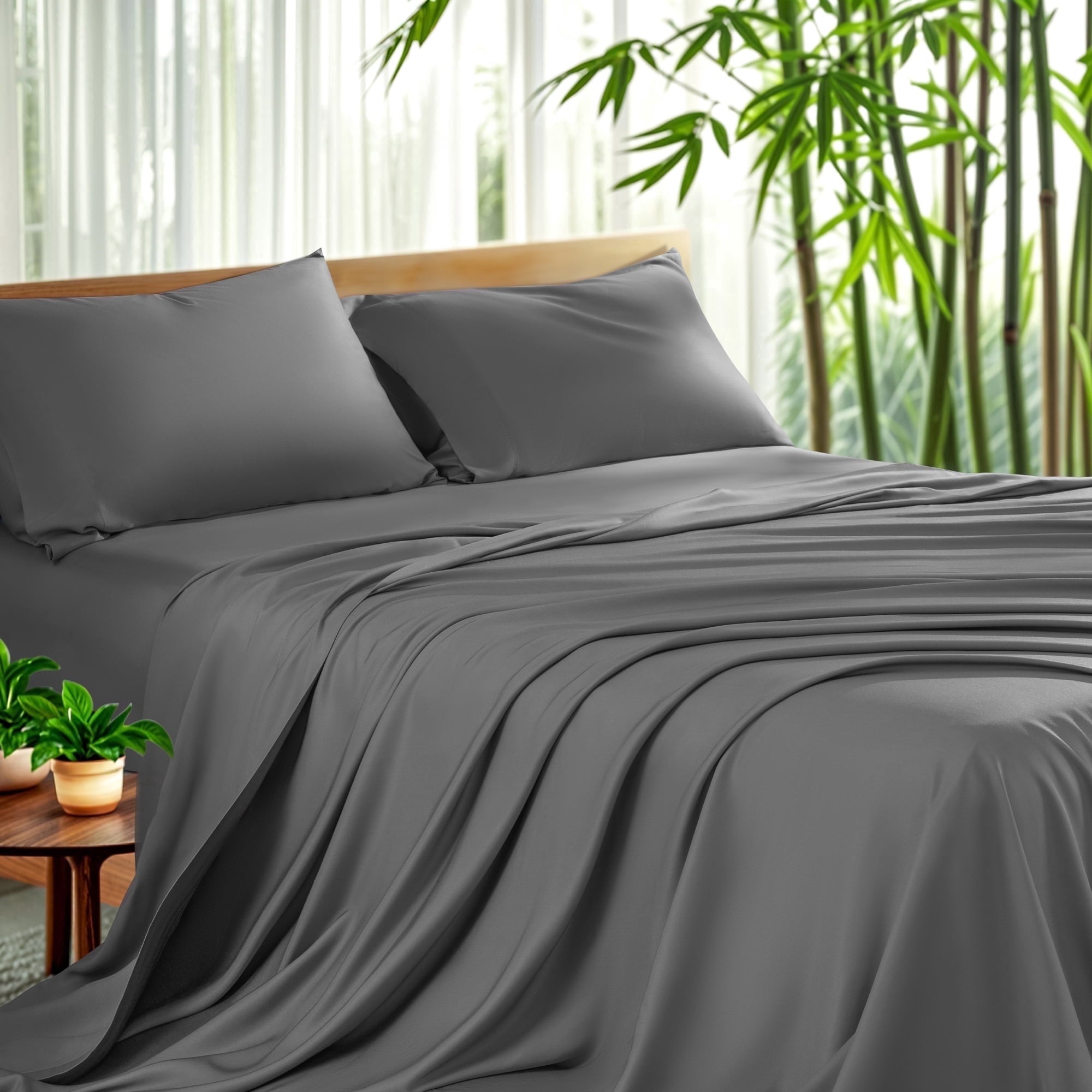 Sonoro-Kate-Luxury-Bamboo-Bed-Sheet-Set-Deep-Pockets-4-Piece-Queen-Dark-Gray_f9669df6-2c8a-425d-8656-36307ab4a241.e505441144c2e8dbb571d7a8531ab96b Sonoro Kate Luxury Bamboo Bed Sheet Set - Deep Pockets - 4 Piece, Queen, Dark Gray